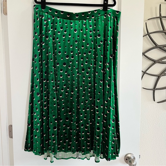 Anthropologie Maeve Plus Size Carly Velvet Pleated Midi Skirt - Picture 2 of 5